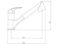 Baterie telescopica Ferro, Metalia 57, pentru bucatarie, crom